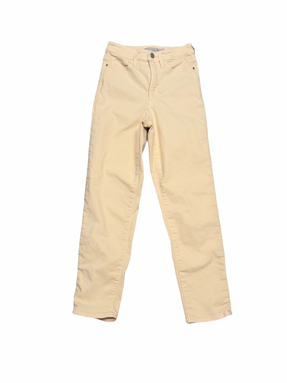 Athleta High-Rise Straight Jeans in Pale Beige